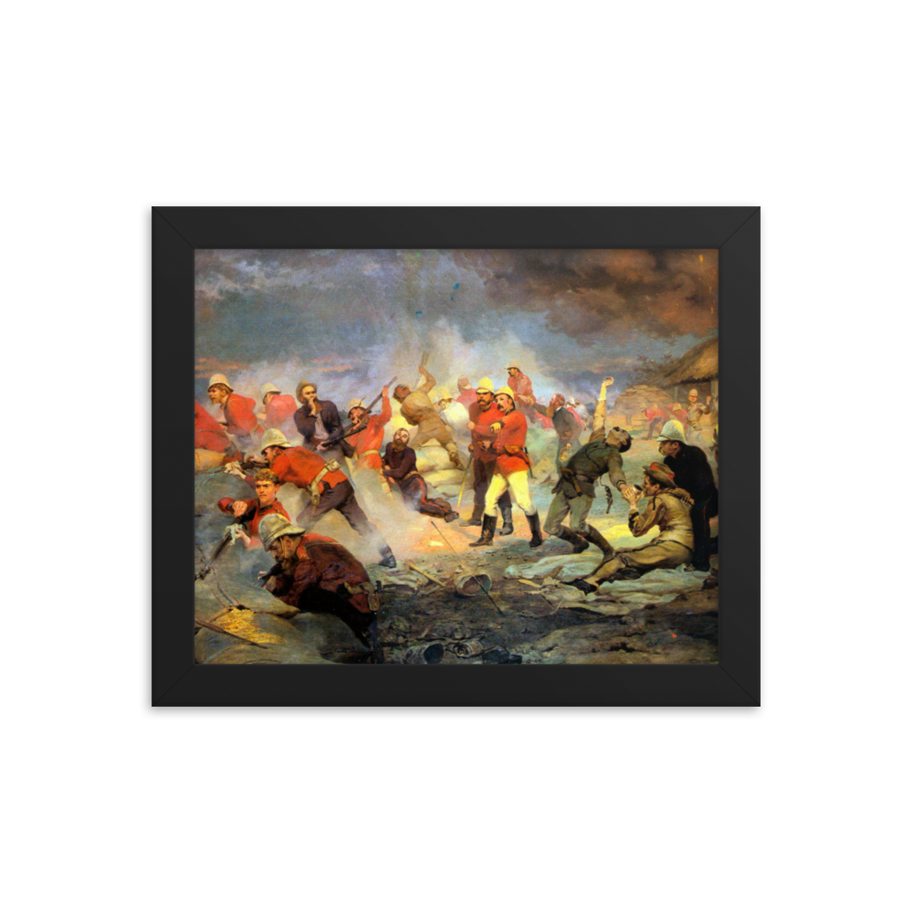 Defence of Rorke's Drift Painting - 1880 (Framed)