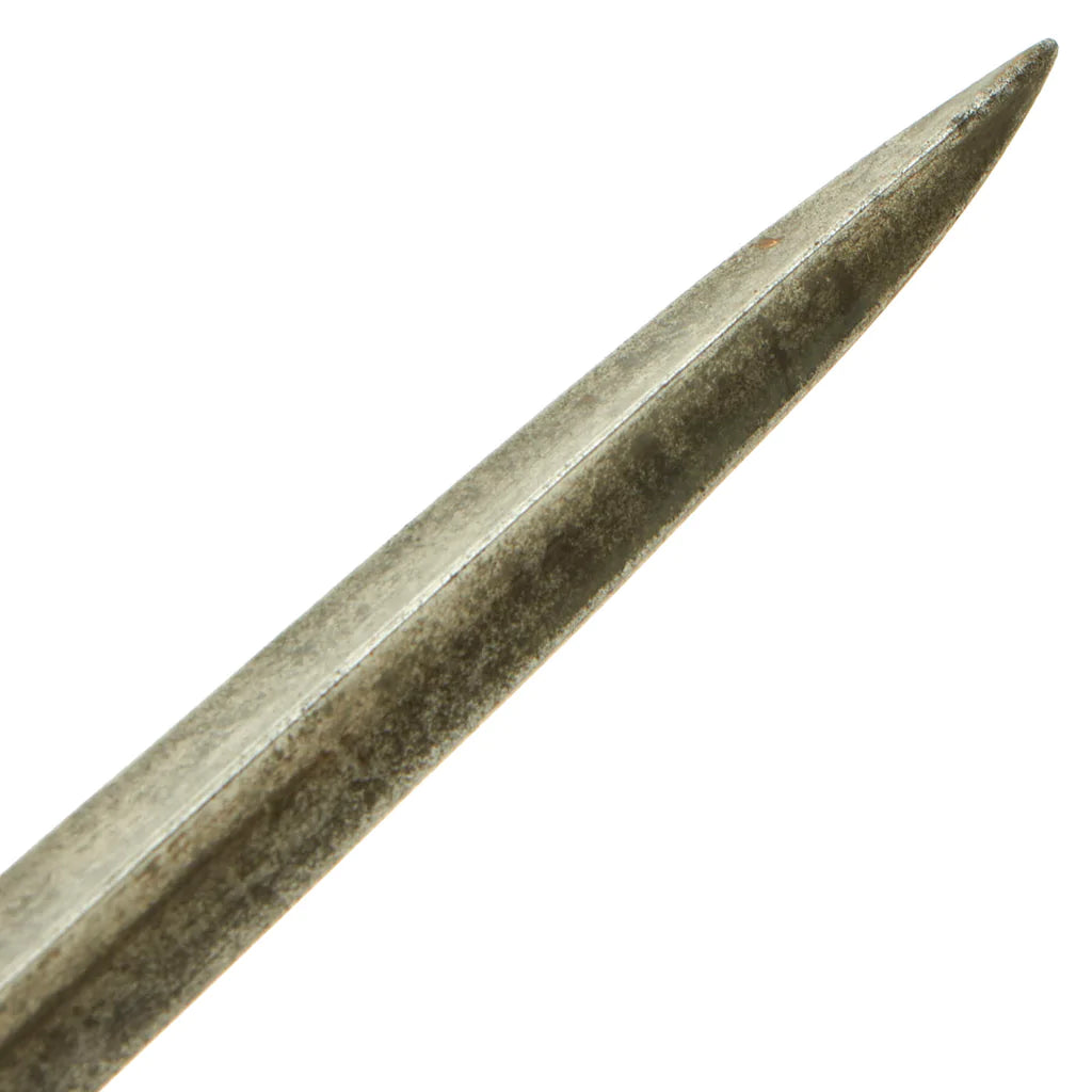 Original British Napoleonic Wars / War of 1812 Era Brown Bess Bayonet With Leather Scabbard