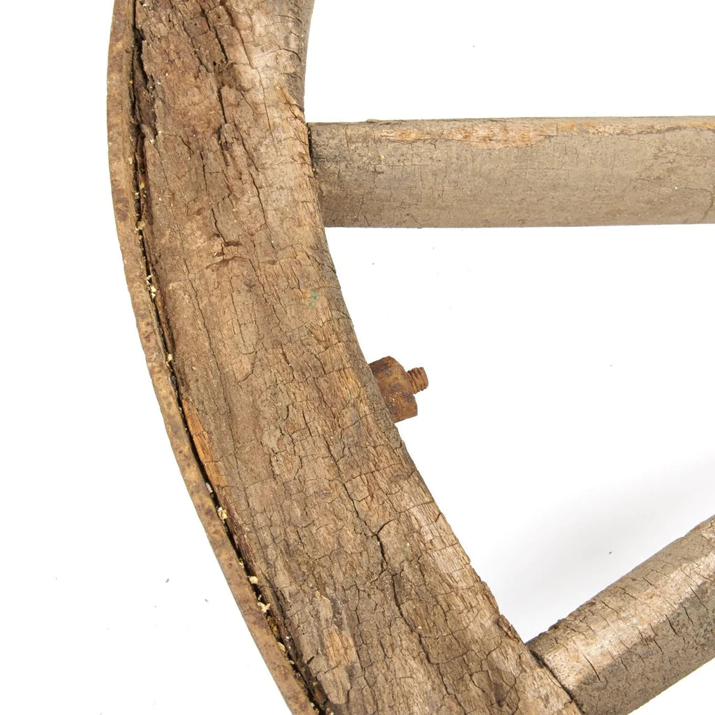 Original British Victorian Era Cannon Wagon Wooden Wheel- 36 Inch Diameter