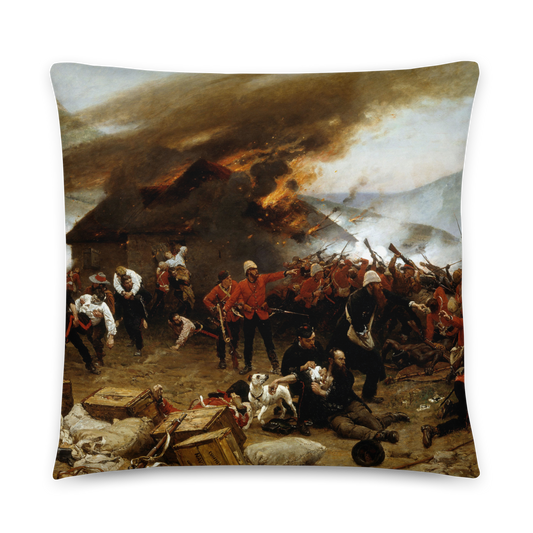 The Defence of Rorke's Drift - Alphonse de Neuville (Premium Pillow)