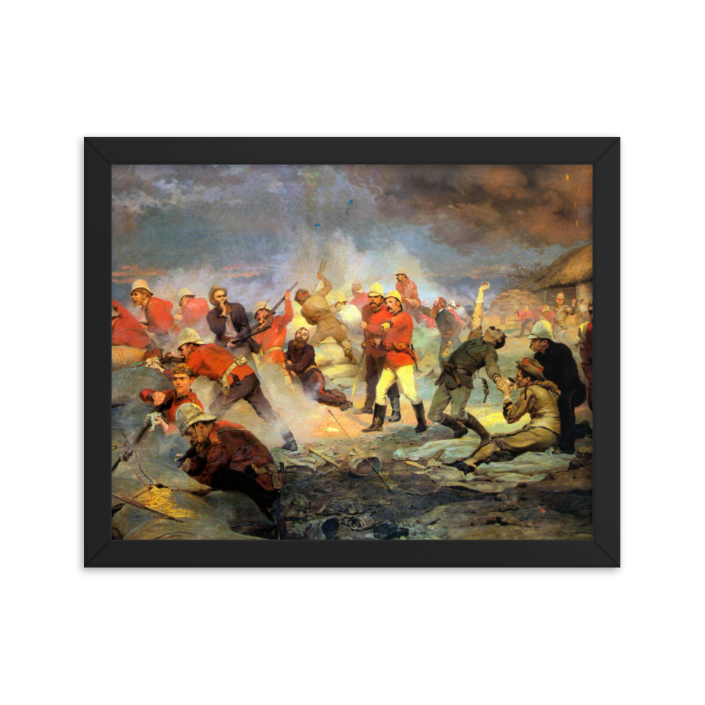 Defence of Rorke's Drift Painting - 1880 (Framed)