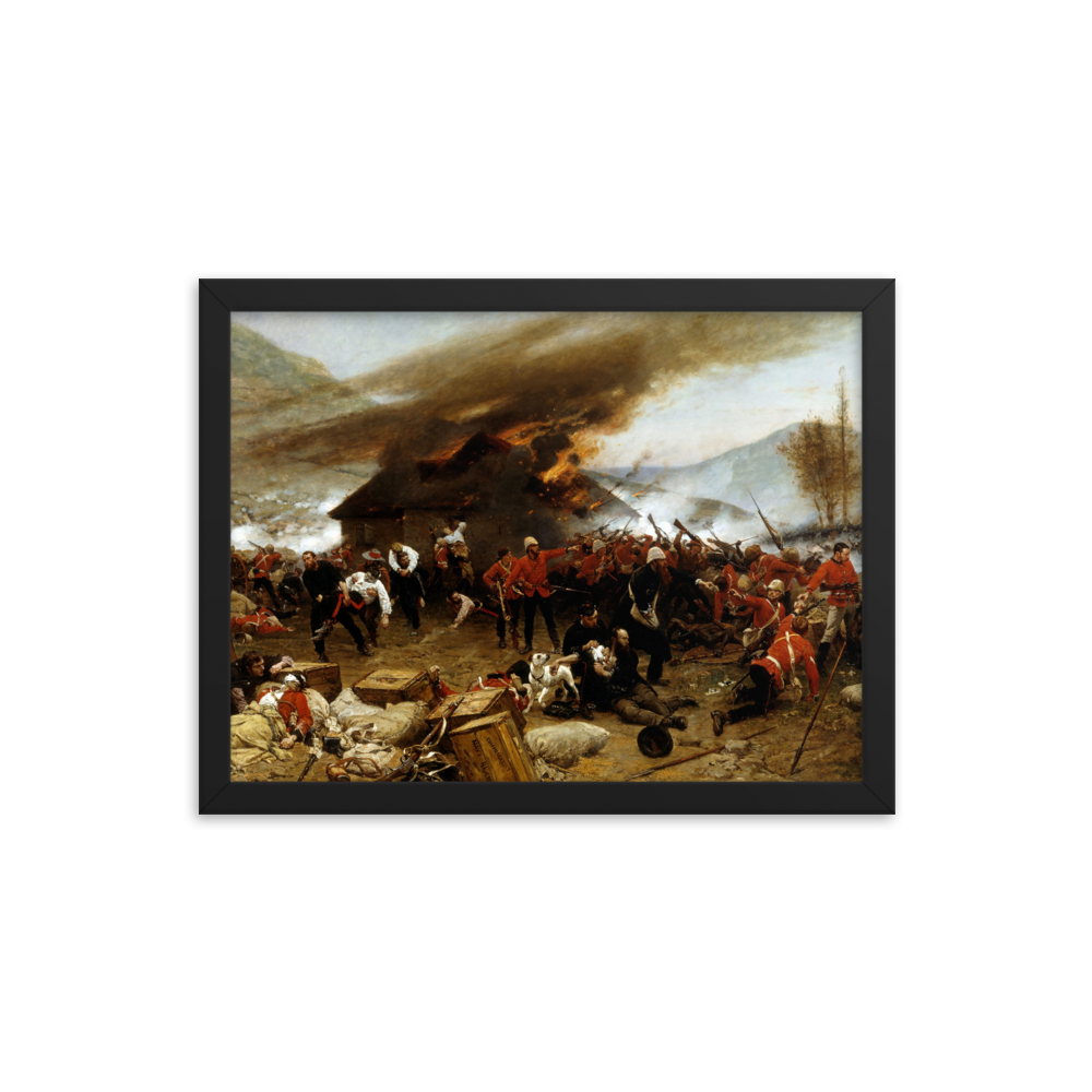 Defence of Rorke's Drift Painting by Alphonse De Neuville (Framed)