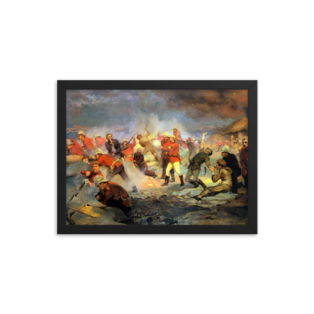 Defence of Rorke's Drift Painting - 1880 (Framed)