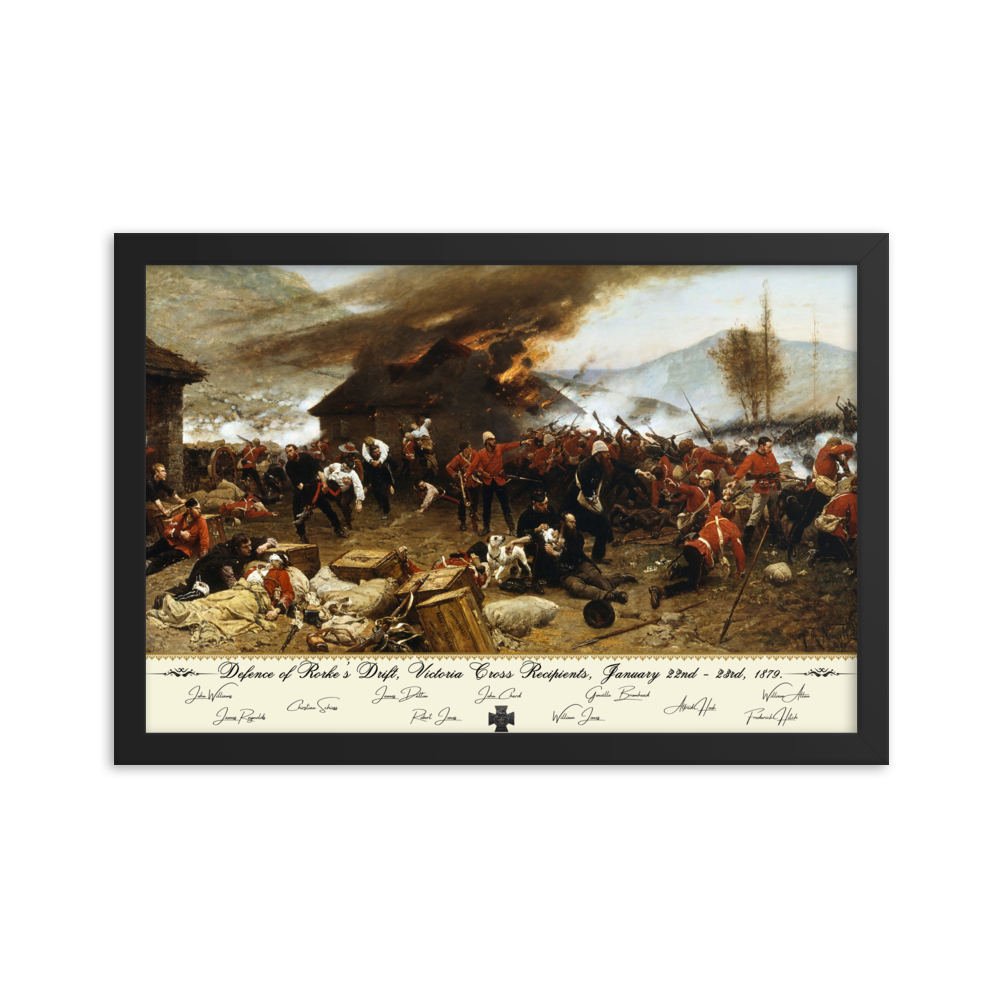 Defence of Rorke's Drift Victoria Cross Recipients - Alphonse De Neuville (Framed)