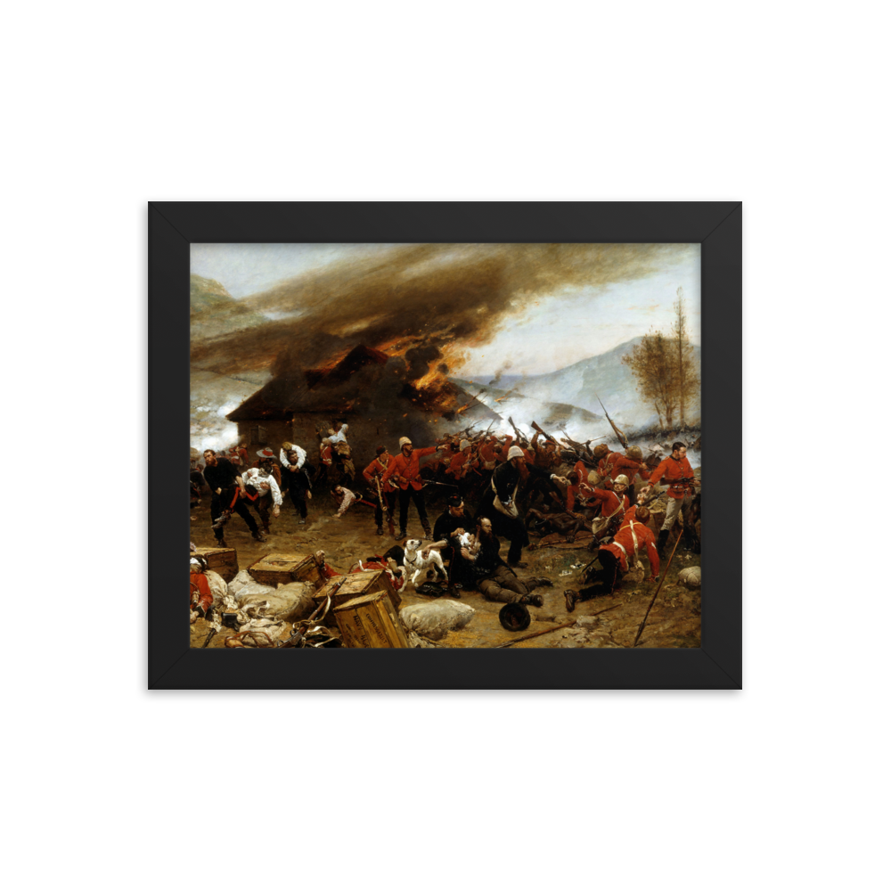 Defence of Rorke's Drift Painting by Alphonse De Neuville (Framed)