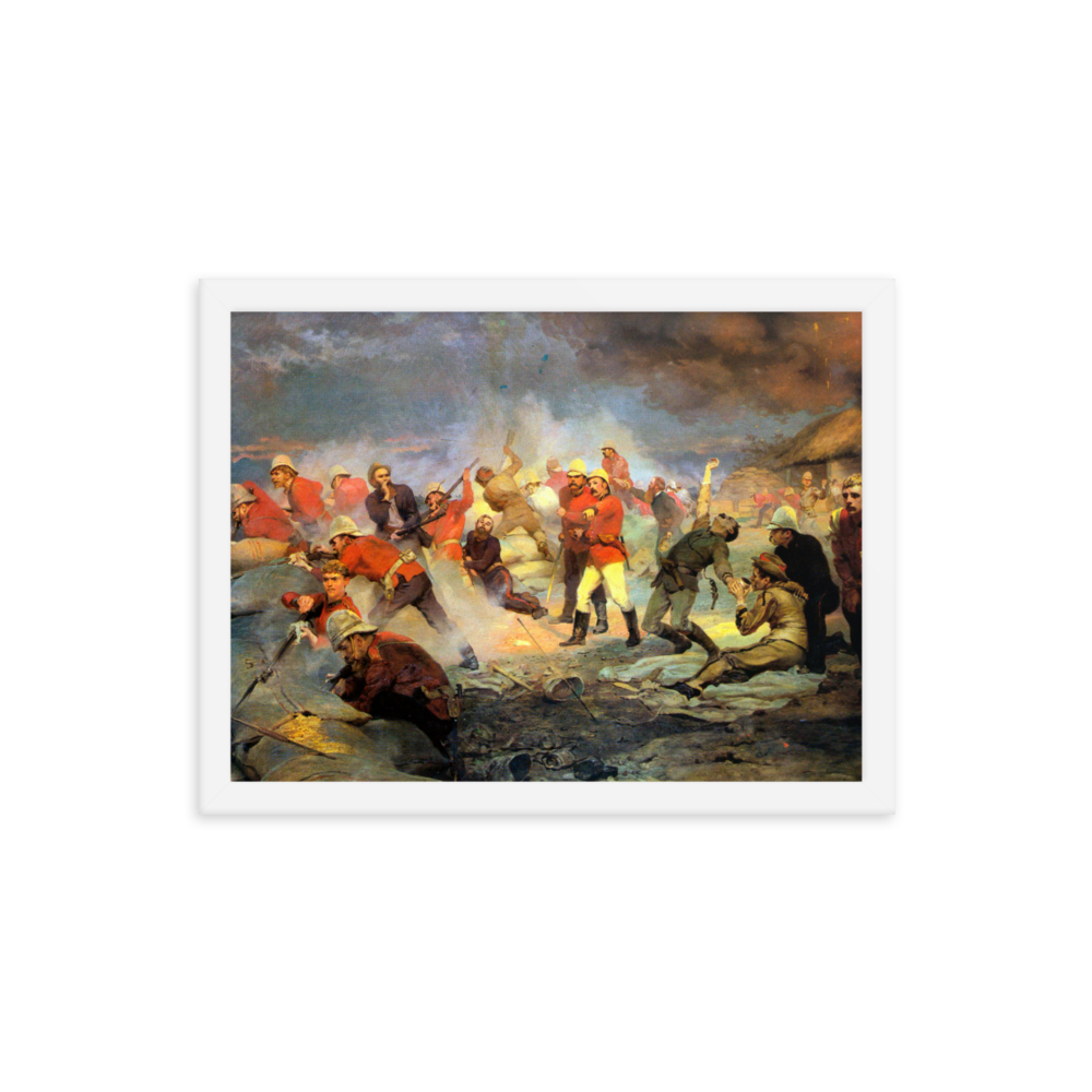 Defence of Rorke's Drift Painting - 1880 (Framed)