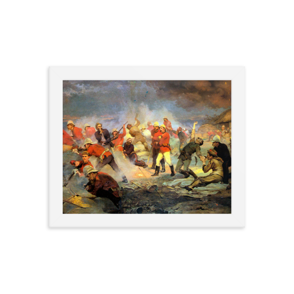 Defence of Rorke's Drift Painting - 1880 (Framed)