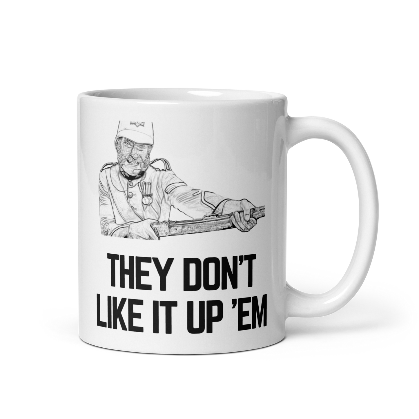 They Don't Like It Up 'Em - Colour-Sergeant Bourne (White Mug)