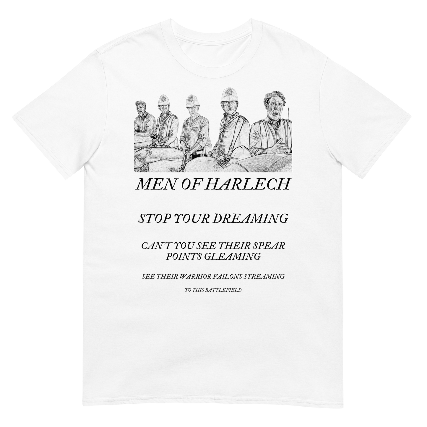 Men of Harlech - Sketch & Lyrics (t-shirt)