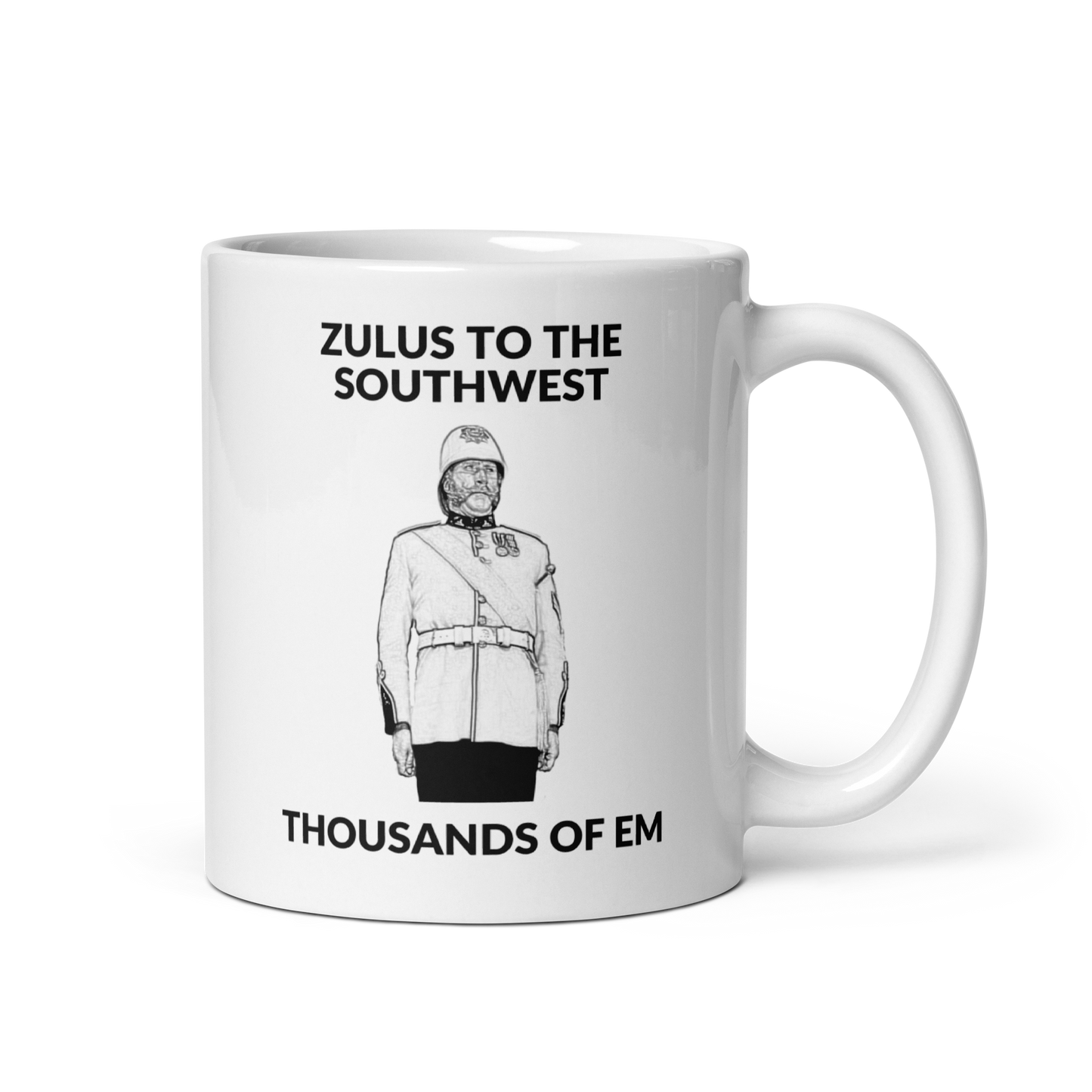 "Zulus To The South-West" (White Mug)