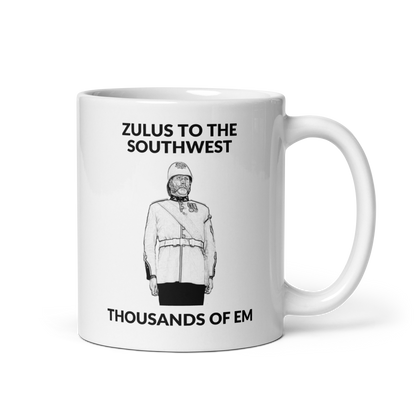 "Zulus To The South-West" (White Mug)